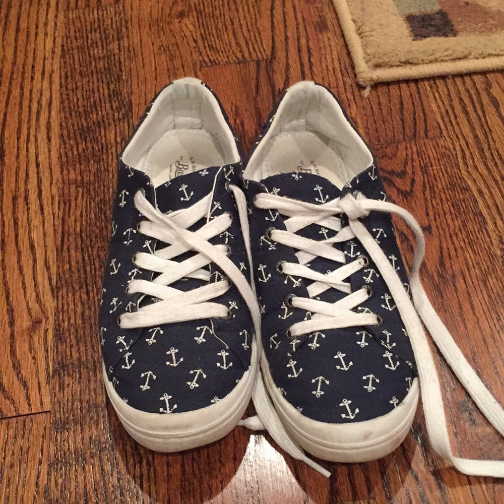 GH Bass anchor print tennis shoes
